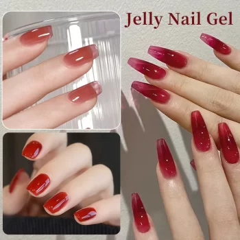 UR SUGAR 15ml Blood Red Jelly Gel Nail Polish – Translucent Crystal Nude UV Varnish for Fall-Winter Drama 5 81911 8qygbs