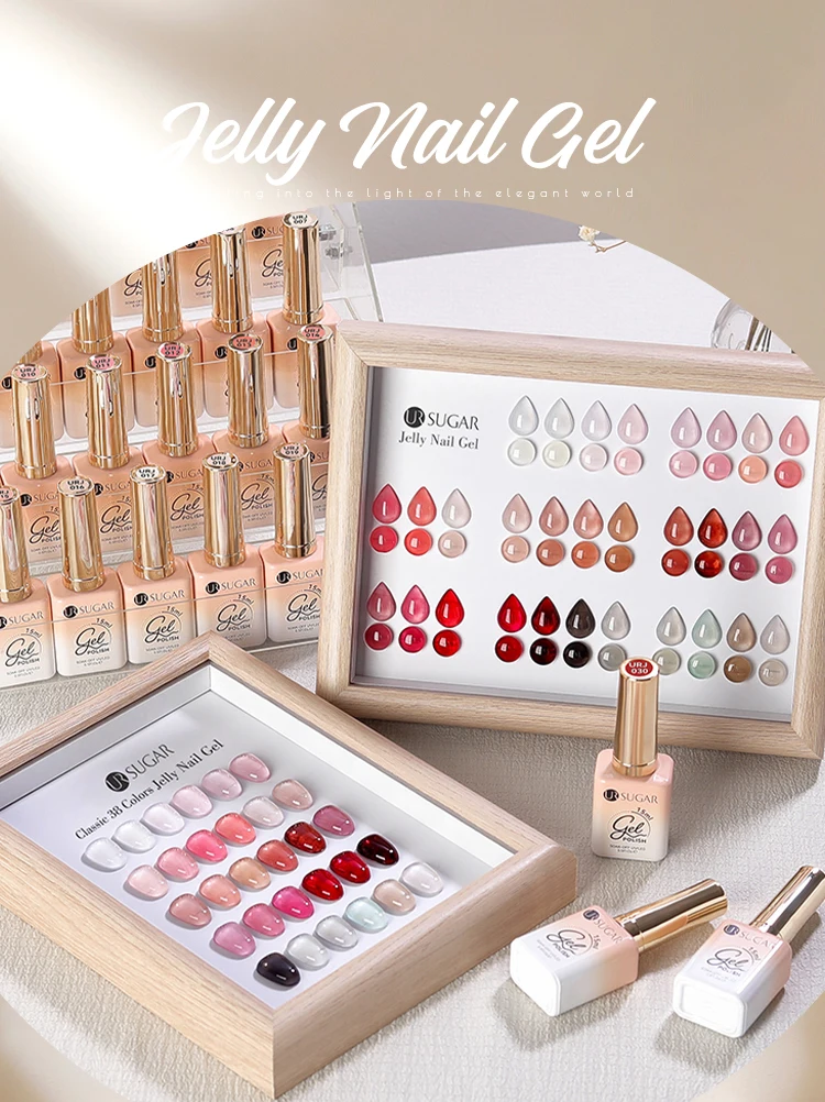 UR SUGAR 15ml Blood Red Jelly Gel Nail Polish Translucent Color Crystal Nude Gel Nail Art Varnish For Fall Winter Manicure UR SUGAR 15ml Blood Red Jelly Gel Nail Polish Translucent Color Crystal Nude Gel Nail Art Varnish For Fall Winter Manicure