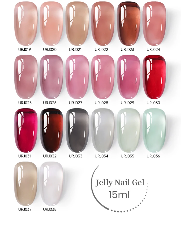 UR SUGAR 15ml Blood Red Jelly Gel Nail Polish Translucent Color Crystal Nude Gel Nail Art Varnish For Fall Winter Manicure UR SUGAR 15ml Blood Red Jelly Gel Nail Polish Translucent Color Crystal Nude Gel Nail Art Varnish For Fall Winter Manicure