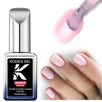 KODIES GEL 15 ml Milky Pink Brush-on Builder Nail Gel Polish – Soak-off Hard Gel for French Manicure & Extensions 1 81964 je4ywv