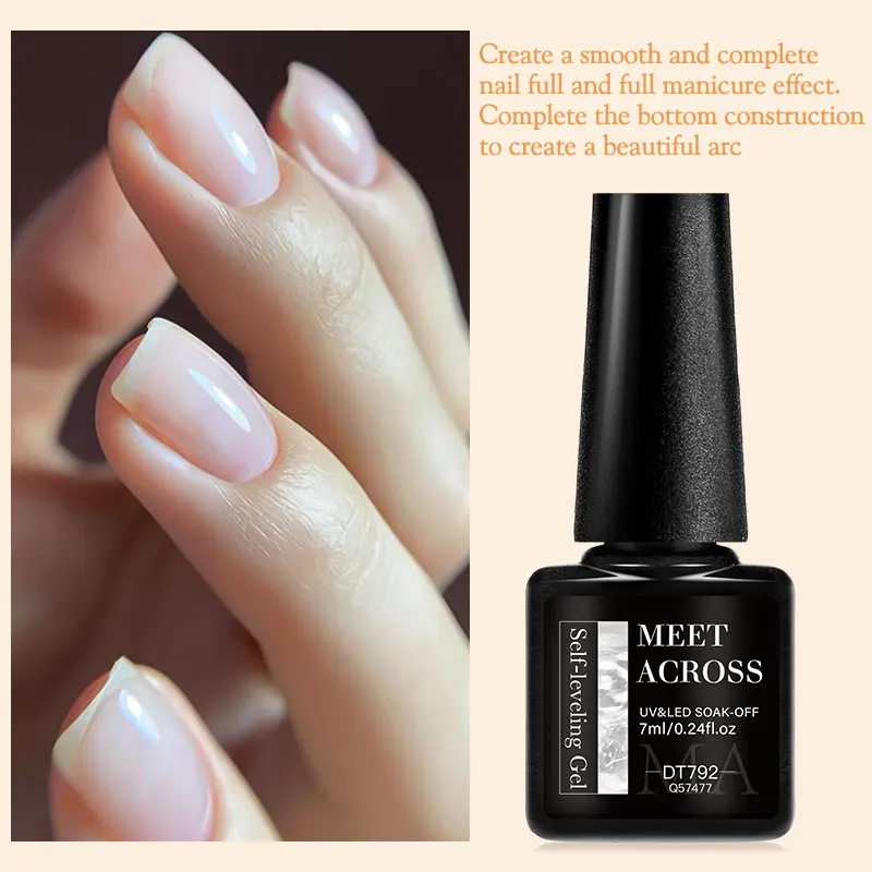 MEET ACROSS 7ml Self Leveling Gel Nail Polish Strong Base Gel Reinforced Gel Lacquer Semi Permanent UV Soak Off Nail Art Gel meet across self-levelling gel nail polish - MEET ACROSS 7ml Self Leveling Gel Nail Polish Strong Base Gel Reinforced Gel Lacquer Semi Permanent UV Soak Off Nail Art Gel