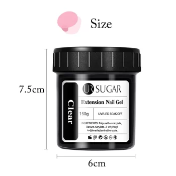UR Sugar 150g Quick Extension Gel – Jelly Pink and Milky White Camouflage Hard Gel for UV LED French Nail Designs 5 82308 ido5qd