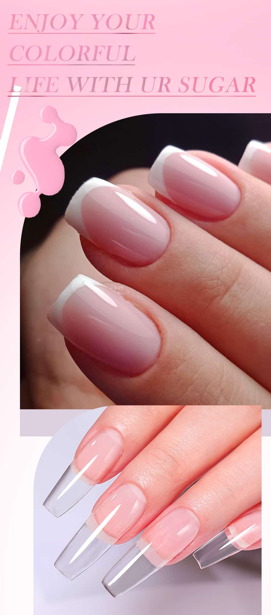 UR SUGAR 150g Quick Extension Gel Pink Jelly Milky White Camouflage Finger French Hard Gel UV LED Gel Nail Art Design Manicure UR SUGAR 150g Quick Extension Gel Pink Jelly Milky White Camouflage Finger French Hard Gel UV LED Gel Nail Art Design Manicure