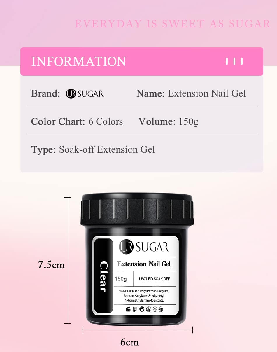 UR SUGAR 150g Quick Extension Gel Pink Jelly Milky White Camouflage Finger French Hard Gel UV LED Gel Nail Art Design Manicure UR SUGAR 150g Quick Extension Gel Pink Jelly Milky White Camouflage Finger French Hard Gel UV LED Gel Nail Art Design Manicure