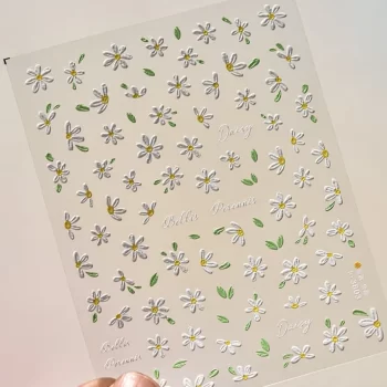5D Elegant White Daisy Nail Art Stickers – Kawaii Japanese Floral Decals for DIY Manicures 1 82371 1mry3q