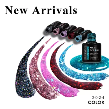 MEET ACROSS 7pcs Glitter Gel Nail Polish Set – Reflective Nude and Pink Soak-Off UV Gel Kit for DIY Manicures 1 82461 hdjhuw