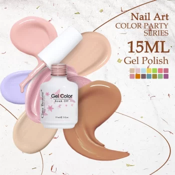 Clou Beauté Neon Gel Nail Polish – 15 ml Vivid UV/LED Colors (Brown • Royal Blue • Red • Green • Nude) 5 82489 nwffb7