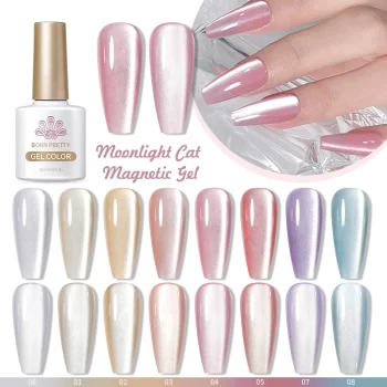 Born Pretty 10 ml Moonlight Cat Magnetic Gel – 8‑Piece Soak‑Off UV Base & Top Coat Kit for Magnetic Nail Art 3 82624 gzge5u