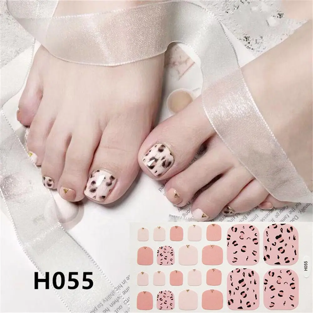 22PCS Toe Nail Stickers/Strips Nail Art Fake Nails Stickers for Nails Toe Self-Adhesive Feet Stickers for Girls DIY toenail stickers - 22PCS Toe Nail Stickers/Strips Nail Art Fake Nails Stickers for Nails Toe Self-Adhesive Feet Stickers for Girls DIY