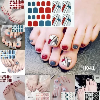 22 Piece Toenail Stickers Strips – Self‑Adhesive Nail Art for Kids and Adults 1 82834 abqeyi