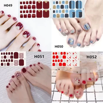 22 Piece Toenail Stickers Strips – Self‑Adhesive Nail Art for Kids and Adults 2 82834 ifkaxp