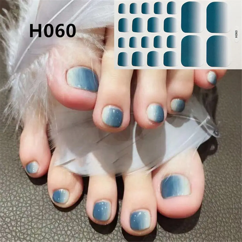 22PCS Toe Nail Stickers/Strips Nail Art Fake Nails Stickers for Nails Toe Self-Adhesive Feet Stickers for Girls DIY toenail stickers - 22PCS Toe Nail Stickers/Strips Nail Art Fake Nails Stickers for Nails Toe Self-Adhesive Feet Stickers for Girls DIY