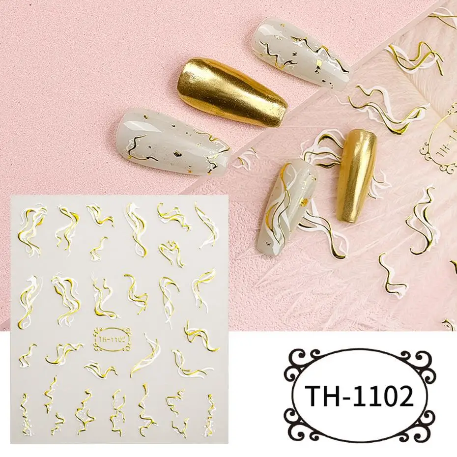 1PCS Black White Butterfly Laser Nail Stickers Y2K Nail Art Decoration Abstract Lines Bronzing Flowers Stickers For Nails 1PCS Black White Butterfly Laser Nail Stickers Y2K Nail Art Decoration Abstract Lines Bronzing Flowers Stickers For Nails