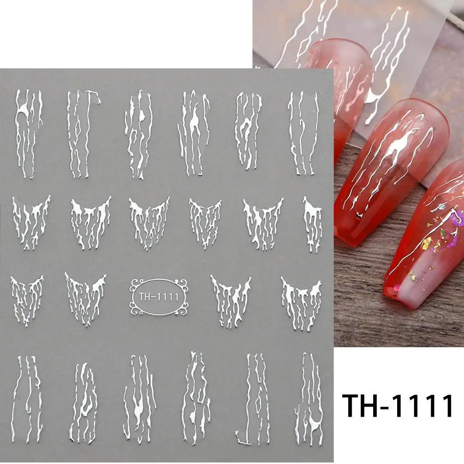 1PCS Black White Butterfly Laser Nail Stickers Y2K Nail Art Decoration Abstract Lines Bronzing Flowers Stickers For Nails 1PCS Black White Butterfly Laser Nail Stickers Y2K Nail Art Decoration Abstract Lines Bronzing Flowers Stickers For Nails