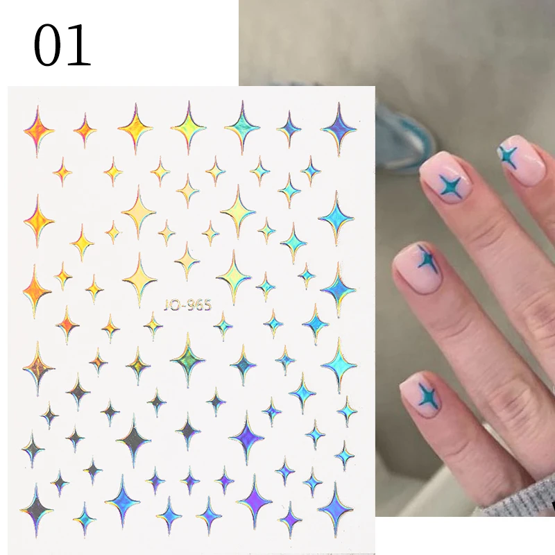 1PCS Black White Butterfly Laser Nail Stickers Y2K Nail Art Decoration Abstract Lines Bronzing Flowers Stickers For Nails 1PCS Black White Butterfly Laser Nail Stickers Y2K Nail Art Decoration Abstract Lines Bronzing Flowers Stickers For Nails
