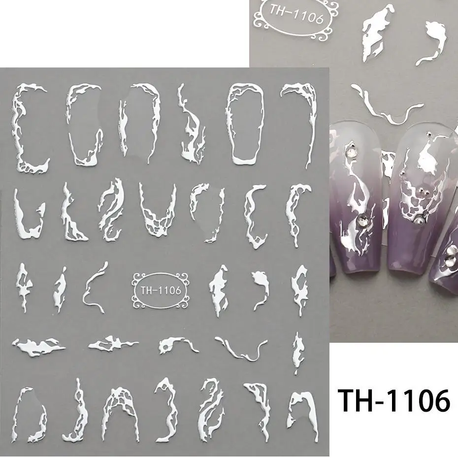 1PCS Black White Butterfly Laser Nail Stickers Y2K Nail Art Decoration Abstract Lines Bronzing Flowers Stickers For Nails 1PCS Black White Butterfly Laser Nail Stickers Y2K Nail Art Decoration Abstract Lines Bronzing Flowers Stickers For Nails