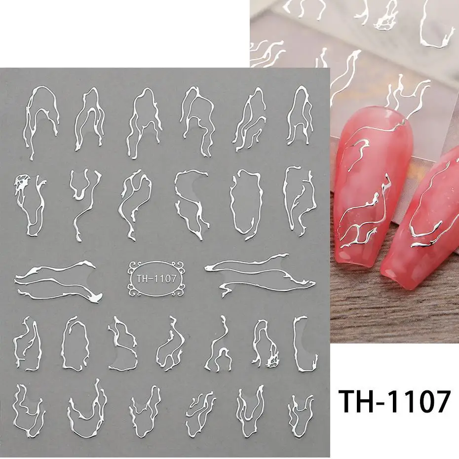1PCS Black White Butterfly Laser Nail Stickers Y2K Nail Art Decoration Abstract Lines Bronzing Flowers Stickers For Nails 1PCS Black White Butterfly Laser Nail Stickers Y2K Nail Art Decoration Abstract Lines Bronzing Flowers Stickers For Nails