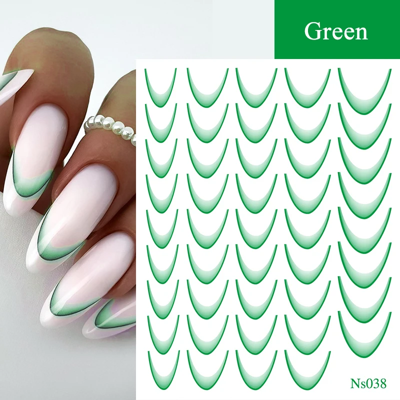 White Black French Line Nail Stickers Stripe 3D Gradient Lines Sliders DIY Stickers for Nails Nail Accessories Manicure Decor 3d french line nail stickers - White Black French Line Nail Stickers Stripe 3D Gradient Lines Sliders DIY Stickers for Nails Nail Accessories Manicure Decor