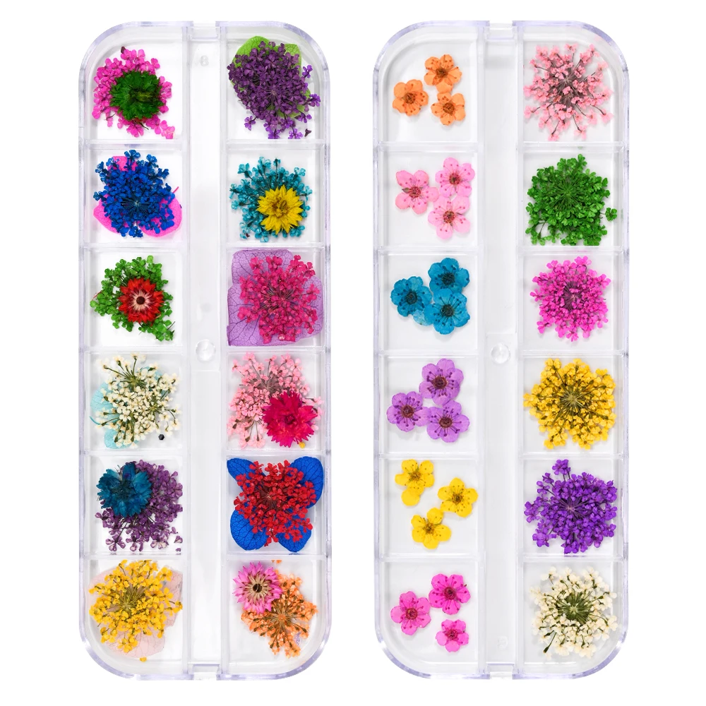 12 Colors Dried Flowers Nail Art Decoration 3D Natural Floral Colorful Dried Flower Charms Nail Decal DIY Craft Manicure Decorat 12 Colors Dried Flowers Nail Art Decoration 3D Natural Floral Colorful Dried Flower Charms Nail Decal DIY Craft Manicure Decorat