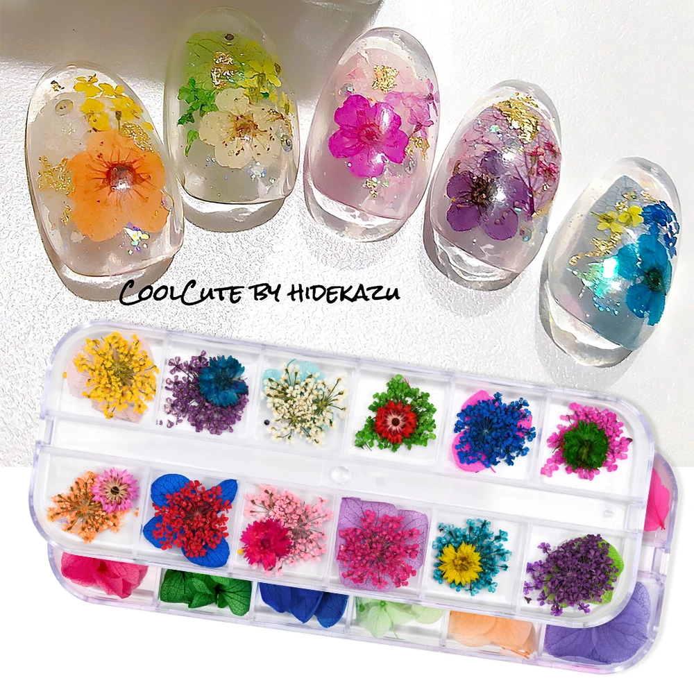 12 Colors Dried Flowers Nail Art Decoration 3D Natural Floral Colorful Dried Flower Charms Nail Decal DIY Craft Manicure Decorat 12 Colors Dried Flowers Nail Art Decoration 3D Natural Floral Colorful Dried Flower Charms Nail Decal DIY Craft Manicure Decorat