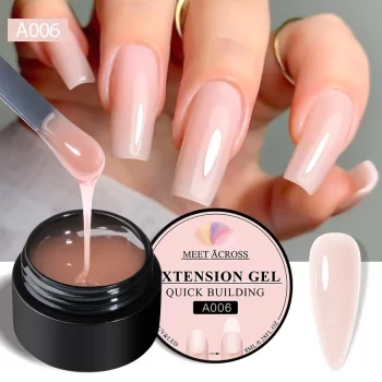 Meet Across 8 ml Milk White Quick Extension Gel Polish – Semi‑Permanent, Soak‑Off UV/LED Nail Varnish 3 84154 4e1rcn
