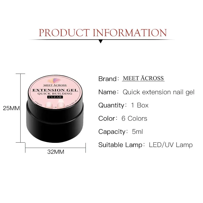 MEET ACROSS 8ml Milk White Quick Extension Gel Nail Polish Vernis Semi Permanent Soak Off Nail Art UV Gel LED Varnish Nails MEET ACROSS 8ml Milk White Quick Extension Gel Nail Polish Vernis Semi Permanent Soak Off Nail Art UV Gel LED Varnish Nails