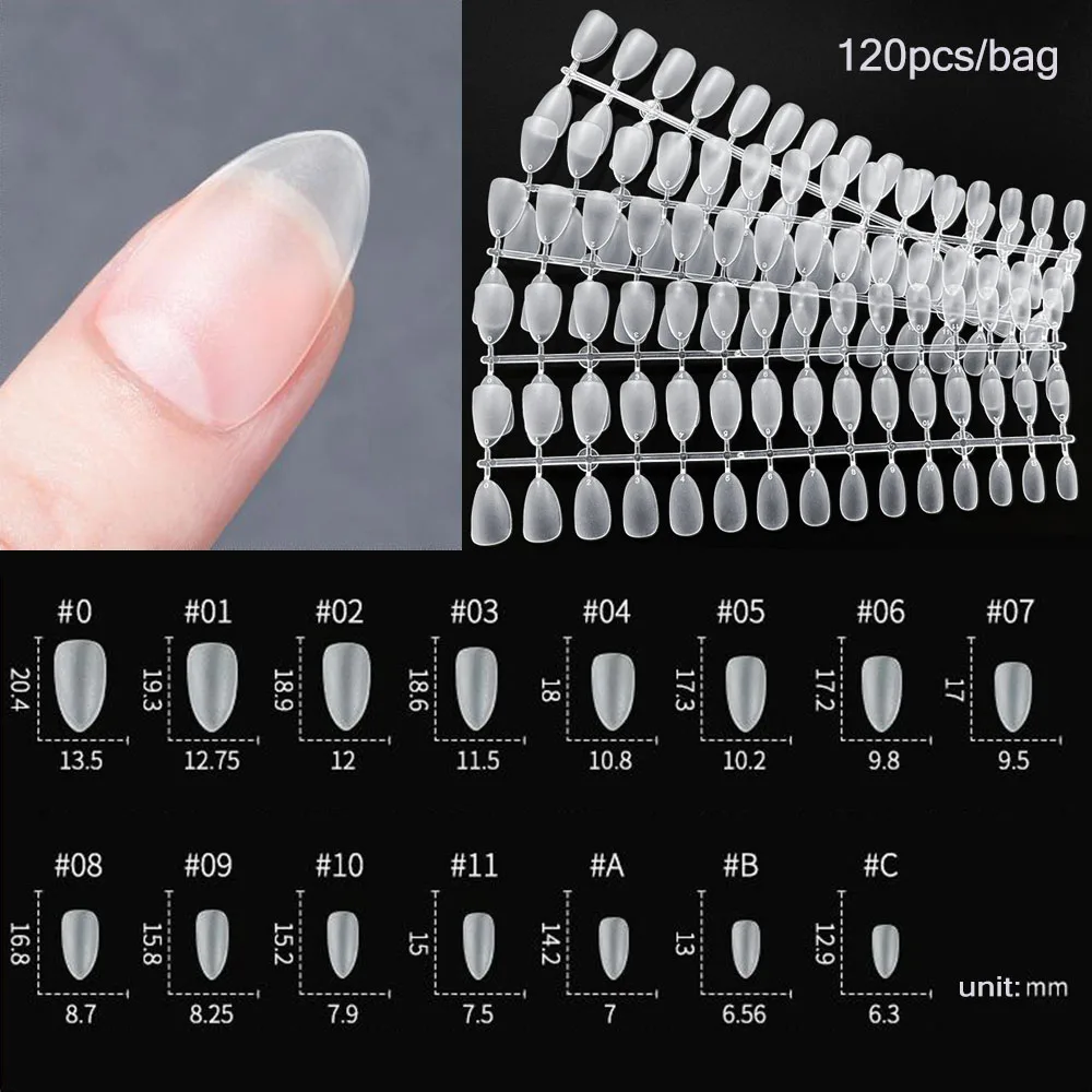 120pcs/bag Matte Press On Nail Tips Soft Full Cover False Nails Oval Almond Sculpted Fake Nail 120pcs/bag Matte Press On Nail Tips Soft Full Cover False Nails Oval Almond Sculpted Fake Nail