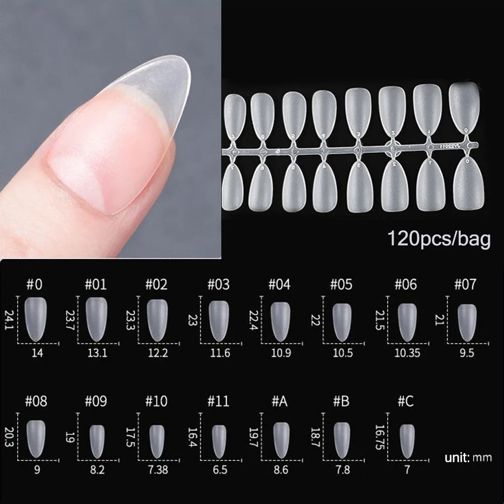 120pcs/bag Matte Press On Nail Tips Soft Full Cover False Nails Oval Almond Sculpted Fake Nail 120pcs/bag Matte Press On Nail Tips Soft Full Cover False Nails Oval Almond Sculpted Fake Nail