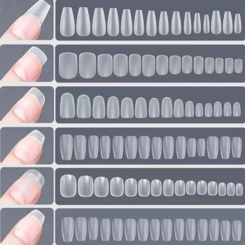 120 pcs Matte Press-On Nail Tips – Soft Full‑Cover Oval Almond Sculpted False Nails 1 84164 zk4jf5