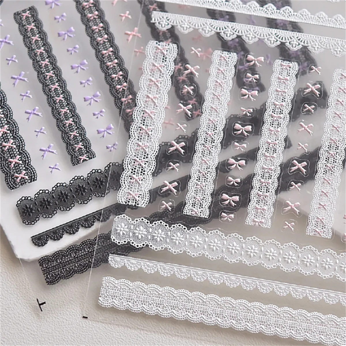 1pcs 5D Relief Kawaii Lace Nail Art Stickers Sweet Cool Japanese Lattice Nail Decoration Decals Self-Adhesive Accessories DIY 1pcs 5D Relief Kawaii Lace Nail Art Stickers Sweet Cool Japanese Lattice Nail Decoration Decals Self-Adhesive Accessories DIY