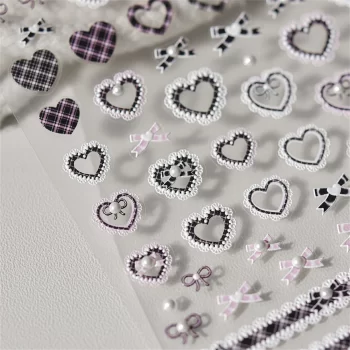 5D Kawaii Lace Nail Stickers – Sweet Japanese Lattice Self‑Adhesive Decals 1 84237 a9fbad