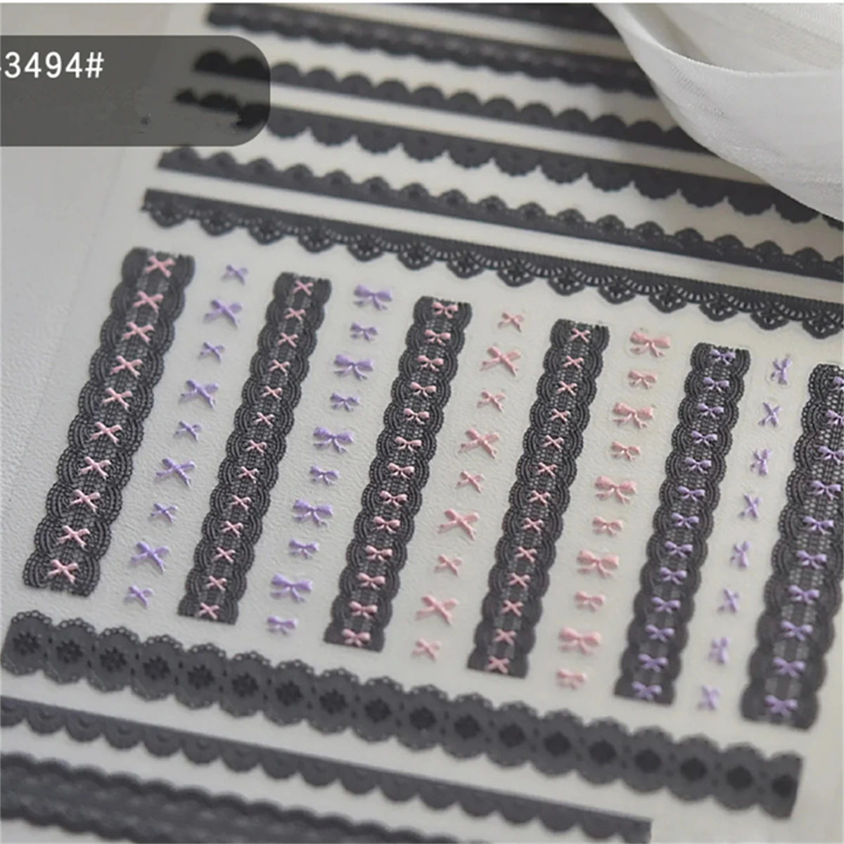 1pcs 5D Relief Kawaii Lace Nail Art Stickers Sweet Cool Japanese Lattice Nail Decoration Decals Self-Adhesive Accessories DIY 1pcs 5D Relief Kawaii Lace Nail Art Stickers Sweet Cool Japanese Lattice Nail Decoration Decals Self-Adhesive Accessories DIY