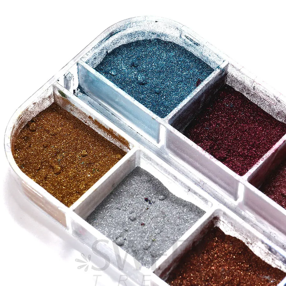 12 Colors Metallic Powder Nail Pigment Holographic Mirror Metal fine Rubbing On Nail Dust Glitter UV Gel Polish Nail Decoration 12 Colors Metallic Powder Nail Pigment Holographic Mirror Metal fine Rubbing On Nail Dust Glitter UV Gel Polish Nail Decoration