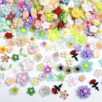 100 pcs Random Mixed Flower And Strawberry Nail Charms 1 84367 dlmkyx