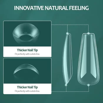 Nailpop 600‑Piece Soft Gel Nail Tips – Pre‑Buffed Coffin, Almond & Oval Full‑Cover Shapes 1 84466 inrrvf