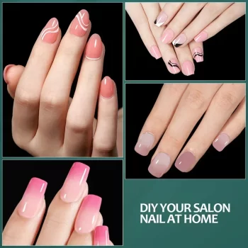 Nailpop 600‑Piece Soft Gel Nail Tips – Pre‑Buffed Coffin, Almond & Oval Full‑Cover Shapes 5 84466 t3qcov