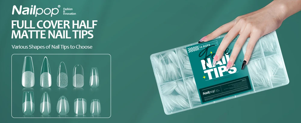 NAILPOP Soft Gel Nail Tips 600PCS Pre-Buff Full Cover Coffin Almond Oval Shaped Nail Extenison Tips Half Matte Gel X Fake Nails NAILPOP Soft Gel Nail Tips 600PCS Pre-Buff Full Cover Coffin Almond Oval Shaped Nail Extenison Tips Half Matte Gel X Fake Nails