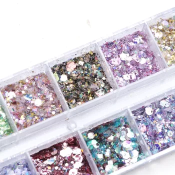 Mirror Iridescent Mixed Hexagon Nail Glitter – Holographic Flakes & Spangles Art Accessory 3 84663 g4xfas