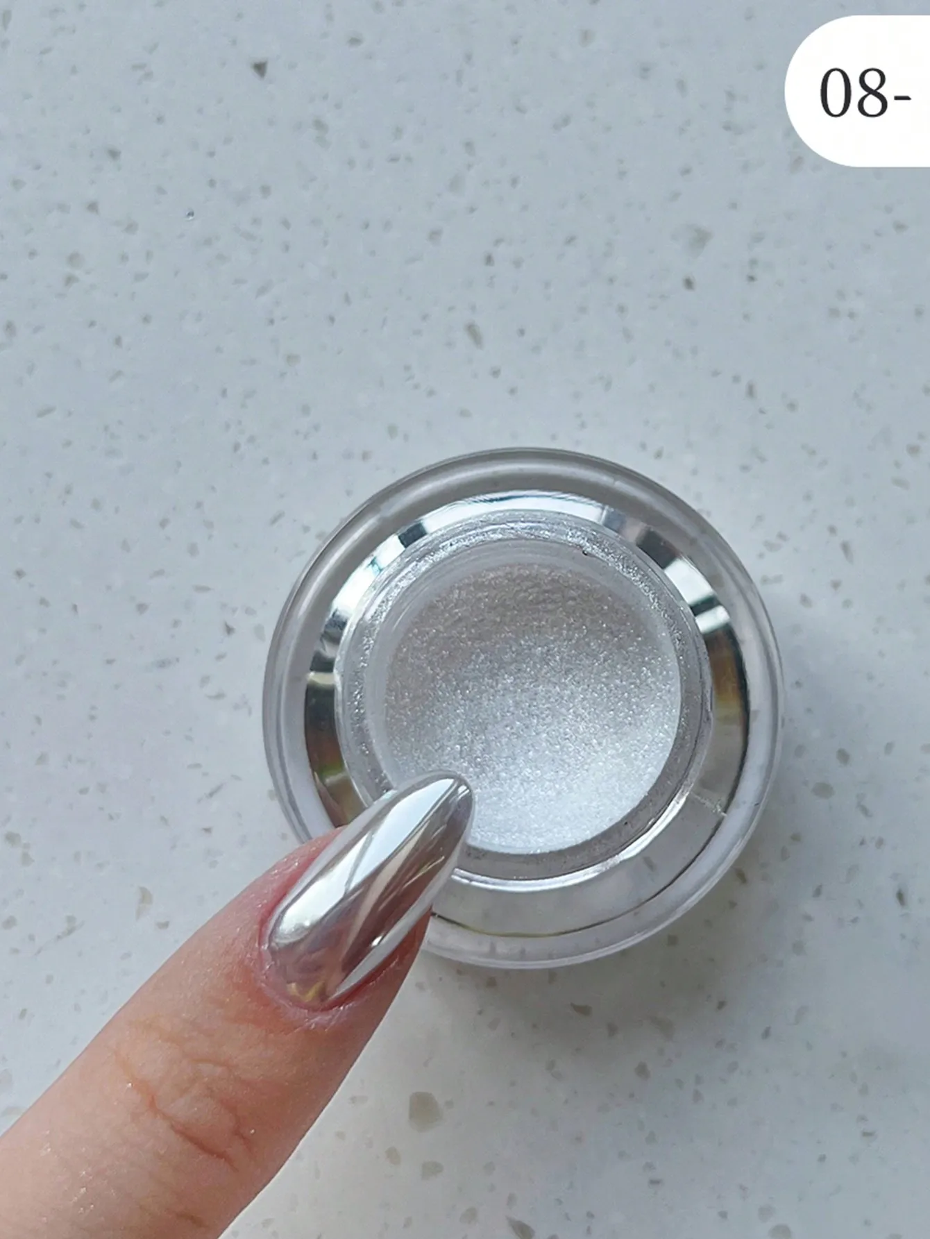 1 box Moonlight Mirror Nail Powder Silver Fine Glitter Metallic Effect Pigment Gel Polish Chrome Holographic Nail Powder Moonlight Mirror Nail Powder - 1 box Moonlight Mirror Nail Powder Silver Fine Glitter Metallic Effect Pigment Gel Polish Chrome Holographic Nail Powder
