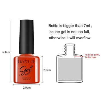 LILYCUTE Gel Nail Polish 7ml – 125 Solid Colours, UV/LED Soak-Off Varnish 5 84681 qzsfmk