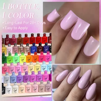 LILYCUTE Gel Nail Polish 7ml – 125 Solid Colours, UV/LED Soak-Off Varnish 3 84681 wli5qo