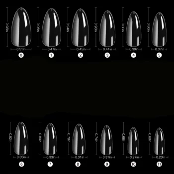 240-Piece Clear Matte Almond False Nail Tips – 12 Sizes DIY Kit 3 84781 tdebwu