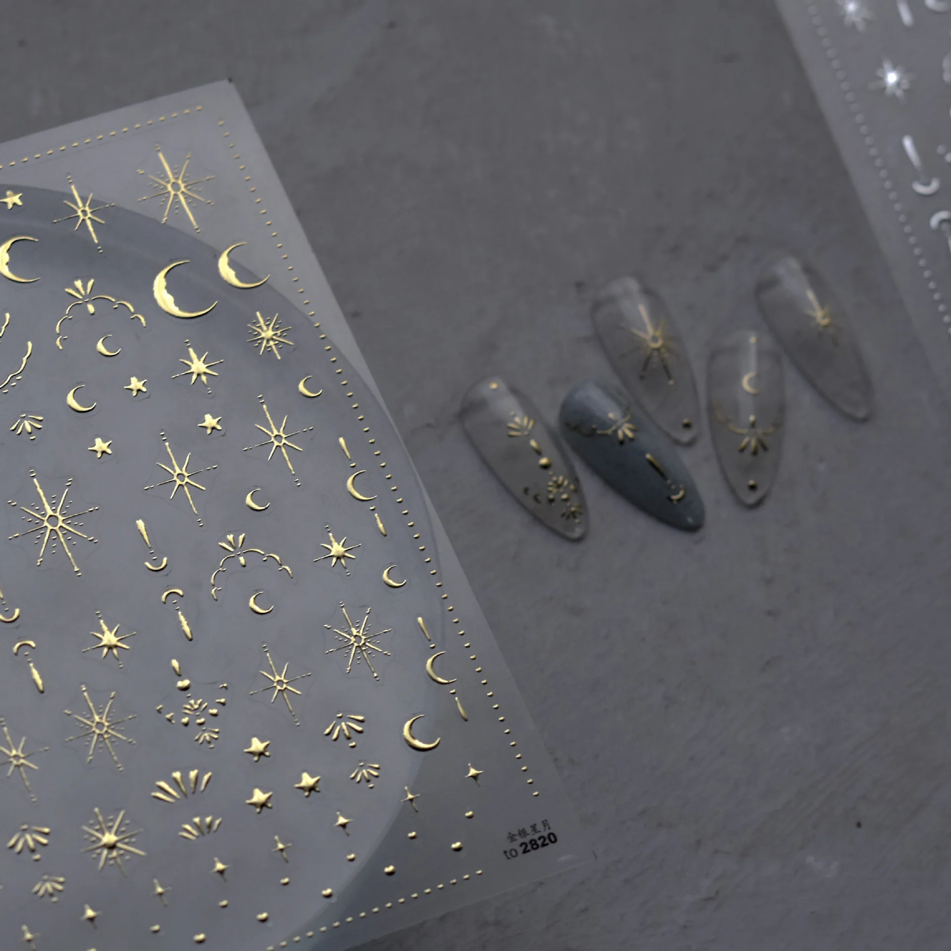 3D Gold Sun/Moon/Star Bronzing Nail Art Sticker 8*10cm Laser Star Moon Design Nail Decal Gold Silver Self-Adhesive Slider &*& 3D Gold Sun, Moon And Star Bronzing Nail Art Sticker - 3D Gold Sun/Moon/Star Bronzing Nail Art Sticker 8*10cm Laser Star Moon Design Nail Decal Gold Silver Self-Adhesive Slider &*&