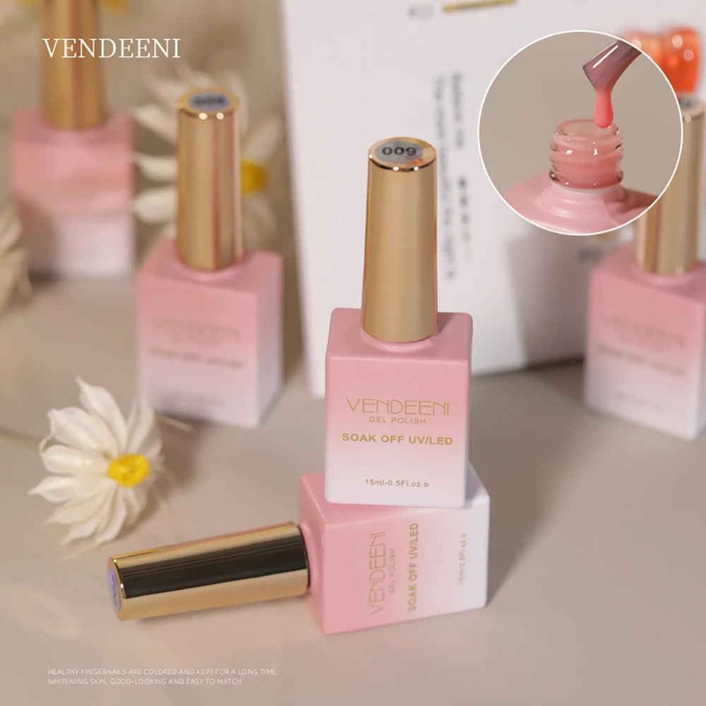 Vendeeni 24 Colors Jelly Transparent Gel Nail Polish Nude Pink Skin Color UV Soak Off Gel Varnish Jade Nail Art Gel Lacquer 15ml VENDEENI Jelly Gel Nail Polish - Vendeeni 24 Colors Jelly Transparent Gel Nail Polish Nude Pink Skin Color UV Soak Off Gel Varnish Jade Nail Art Gel Lacquer 15ml