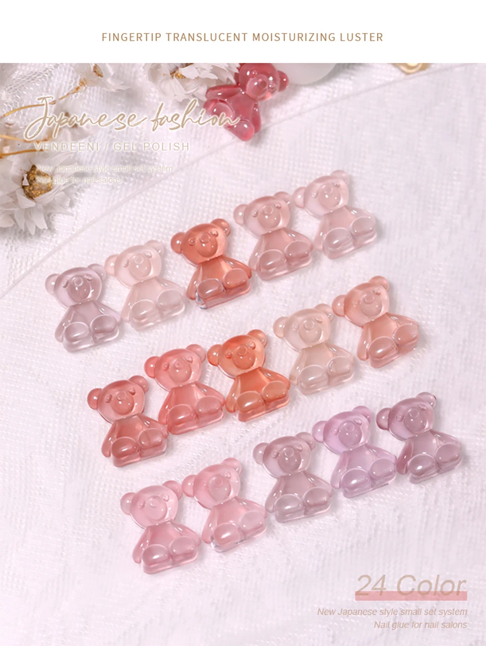 Vendeeni 24 Colors Jelly Transparent Gel Nail Polish Nude Pink Skin Color UV Soak Off Gel Varnish Jade Nail Art Gel Lacquer 15ml VENDEENI Jelly Gel Nail Polish - Vendeeni 24 Colors Jelly Transparent Gel Nail Polish Nude Pink Skin Color UV Soak Off Gel Varnish Jade Nail Art Gel Lacquer 15ml