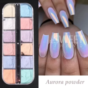 12-Color Aurora Chrome Powder – Iridescent Fairy Dust for Mirror & Holographic Nail Art 1 85035 ipgq0y