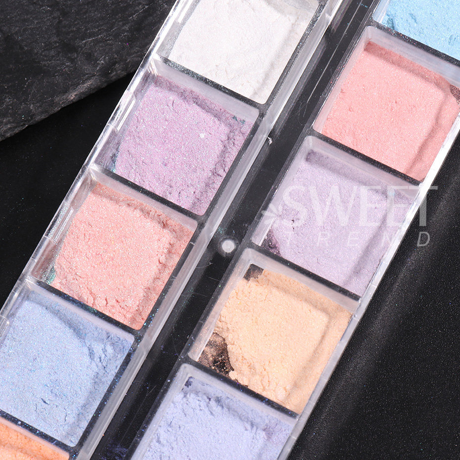 12 Colors Aurora Powder Nail Glitter Pigment Mirror White Iridescent Fairy Fine Chrome Reflective Rubbing On Dust Manicure Decor Aurora Chrome Powder – 12 Colors Aurora Powder Nail Glitter Pigment Mirror White Iridescent Fairy Fine Chrome Reflective Rubbing On Dust Manicure Decor