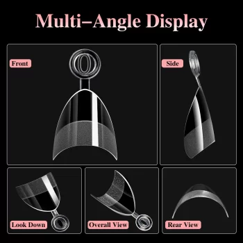 600pcs Ultra-Short French Press-On Nail Tips – Almond & Square Shape, Traceless, Boxed Set for DIY & Salon Use 5 85060 ufbiej