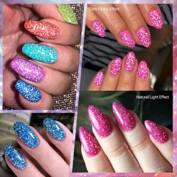 LILYCUTE Reflective Glitter Gel Nail Polish – 7ml, Silver Sparkle, Soak-Off UV Gel 3 85276 kel92i