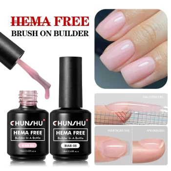 HEMA-Free Builder Gel in a Bottle – 18 ml Thick Rubber Base Construction UV Gel 2 85490 eazjyy